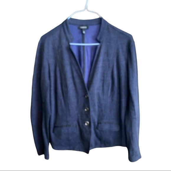 Women’s Torrid size 0 XL long sleeve button front Blue sweater jacket. - Picture 7 of 8